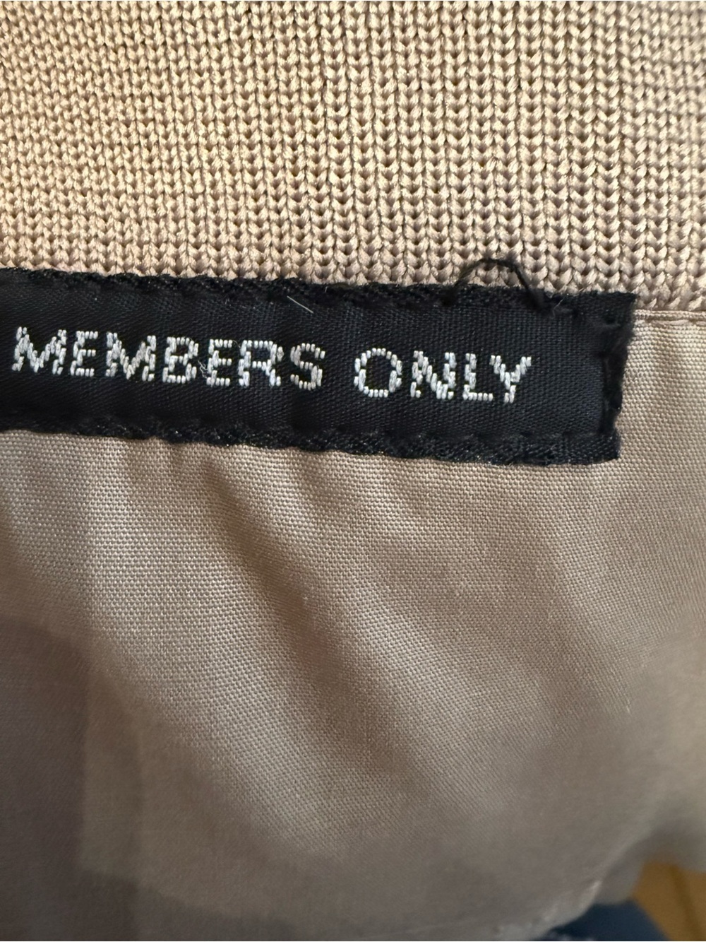 Members Only Khaki Iconic Racer Lightweight Bomber Jacket - Picture 6 of 9